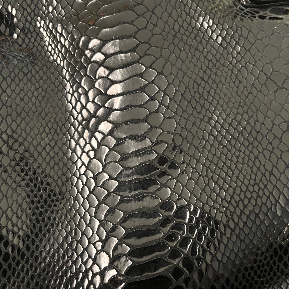 Euc Michael Kors Python Black Bag With Gold Detai… - image 2